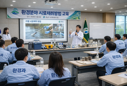 충남도 보건환경연구원, 환경분야 시료채취 교육 실시… 분석 신뢰성·현장 대응 역량 강화 이미지 1